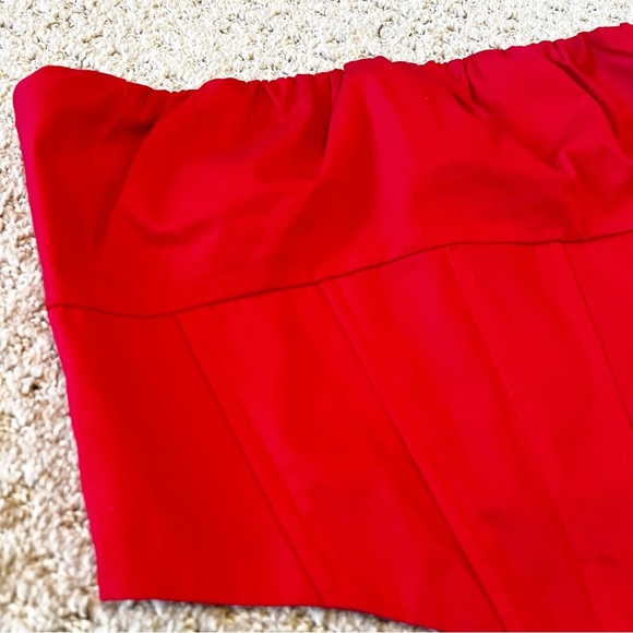 Princess Polly Bad Gal Bustier Red Sz 0 Boning Corset Crop Top Slim Fit READ - Picture 3 of 9